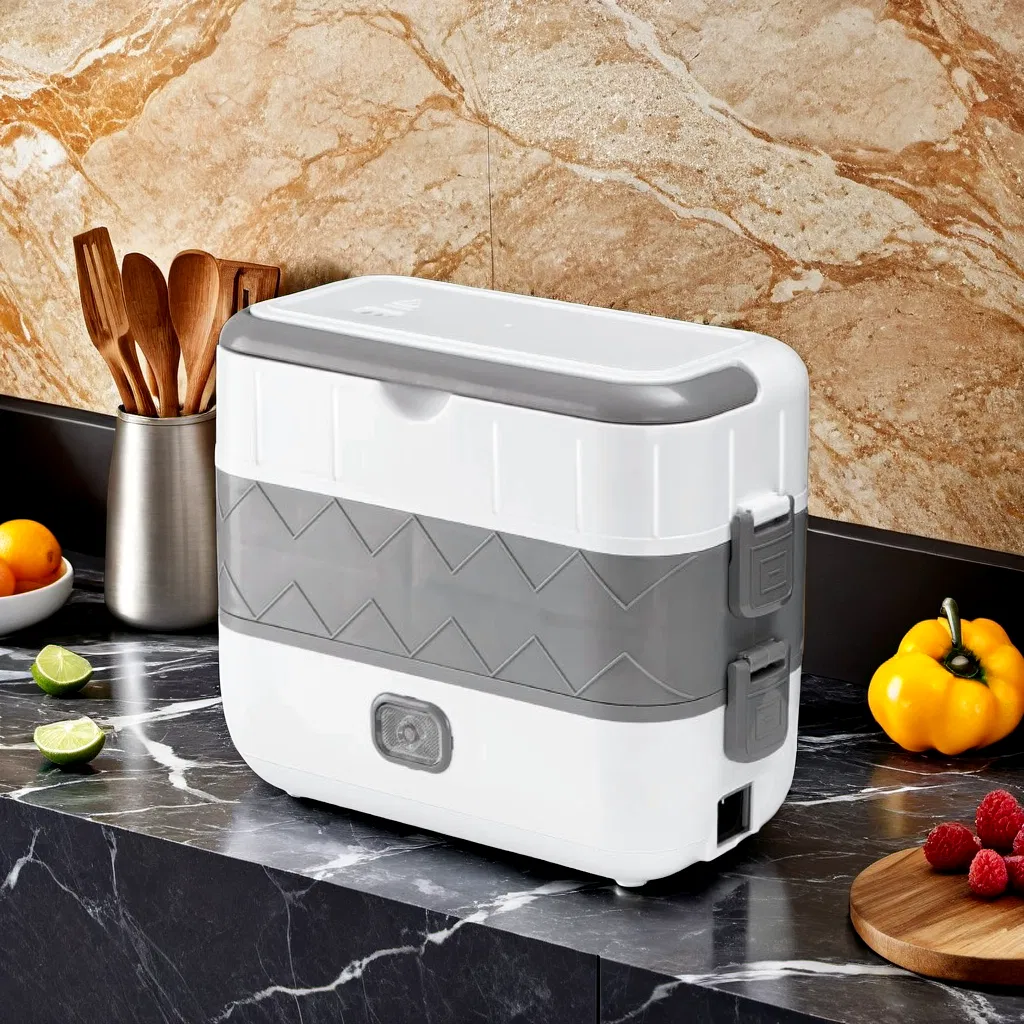 Stylish Compact Electric Lunch Box with Quick Heat Function