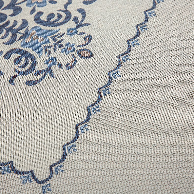 Stylish Cotton Hemp Jacquard Bedding Set Pillowcases Fitted Bedding Sheet for Home