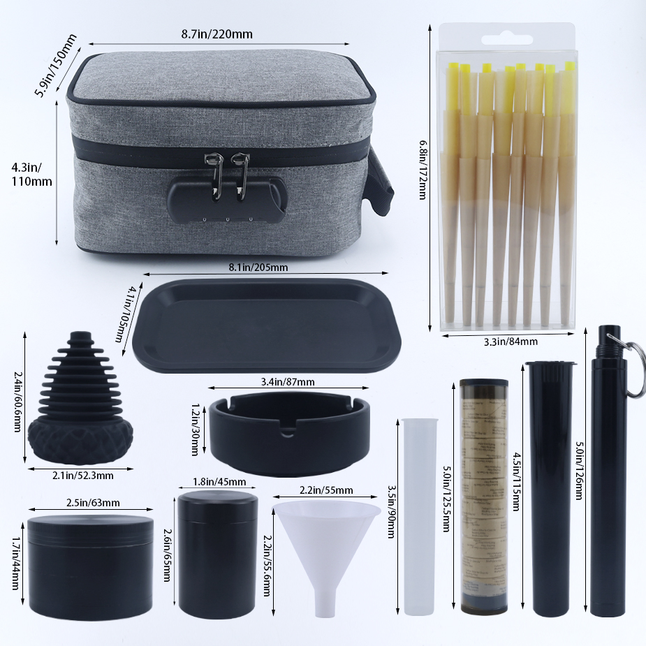 Pre Rolled Cones Smoke Kit Tobacco Smoking Accessories Herb Grinder Ashtray and Filter Smoke Pipe