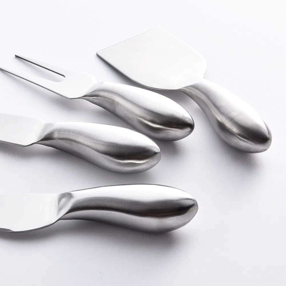 Complete Stainless Steel Cheese Buffet Colander Serving Cutter Fork Knives Collection 6-Piece Cheese Knife Set