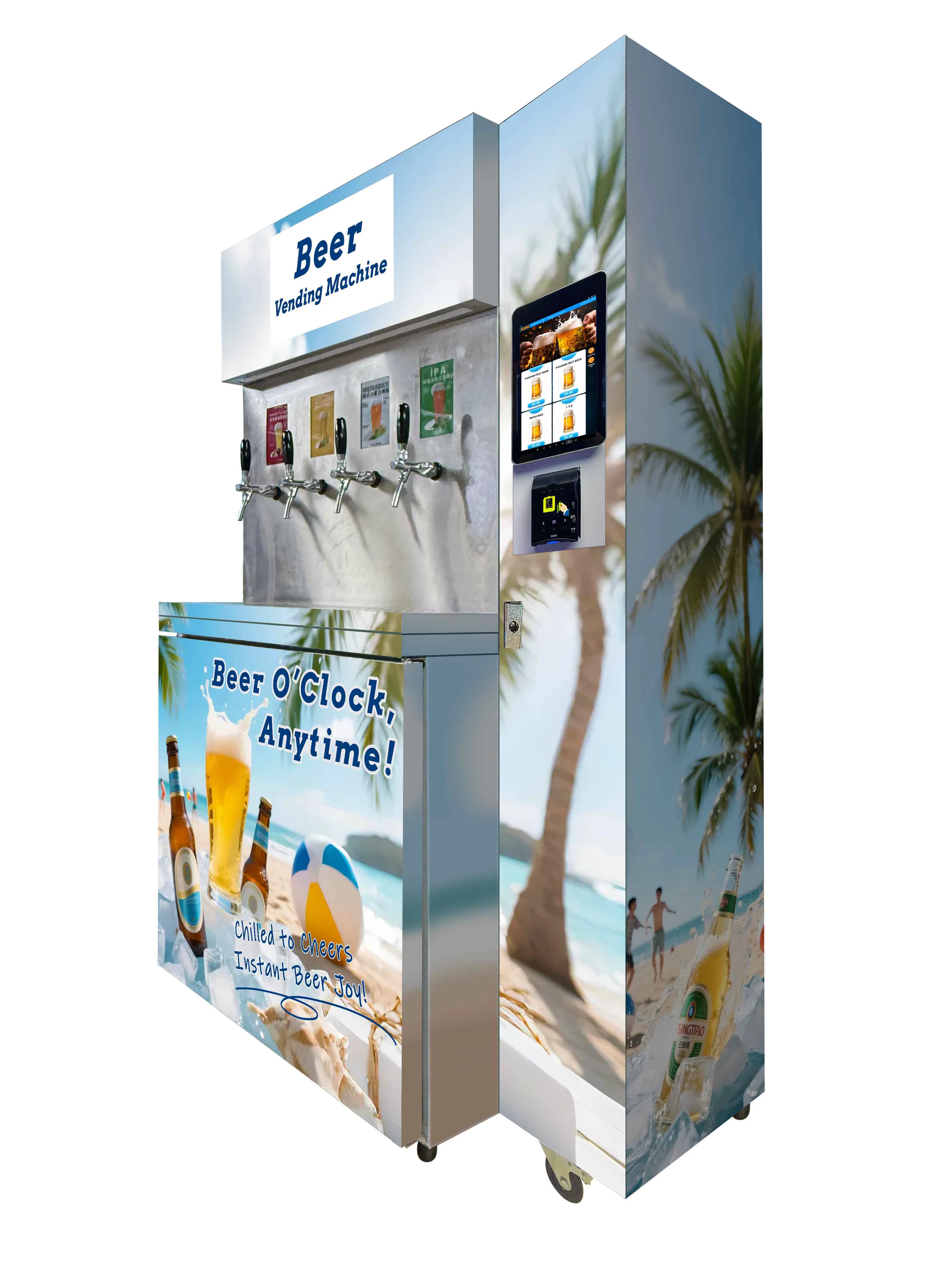 Weimi Self-Service Fresh Draft Alcohol Beer Vending Machine with Tap & Dispensing System