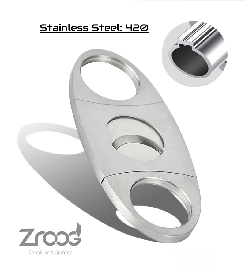 Cigar Holder V Cut Cutter Double Cut Blades Cigar Clipper