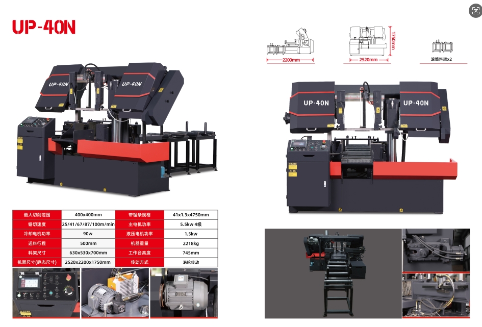 Ленточная пила по металлу автоматическая двухколонная горизонтальная