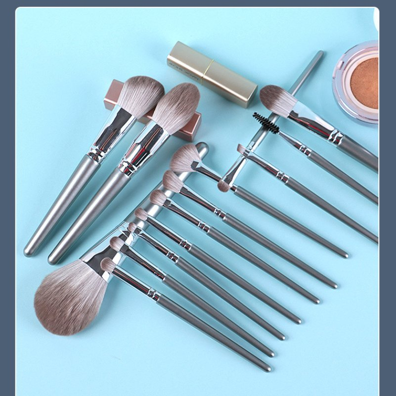 Wood Handle Eyeshadow Makeup Brushes Set 14PCS Custom Private Label Make up Brushes