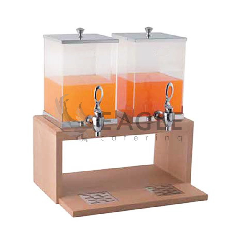Wooden Base Commercial Beverage Juice Dispenser