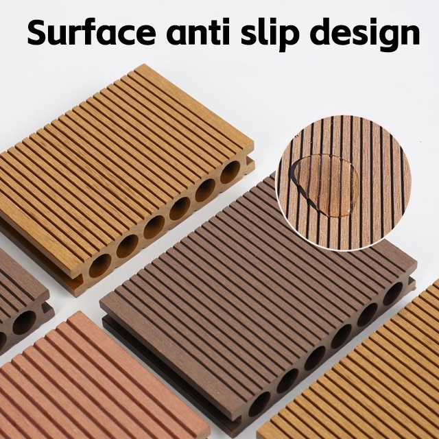 Low-Maintenance WPC Flooring Panels for Outdoor Projects PE Wood Plastic Composite Decking