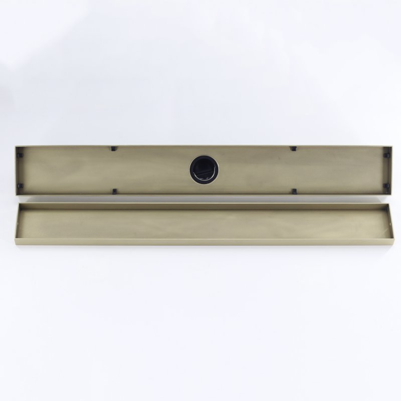 Слив для пола из нержавеющей стали, золото