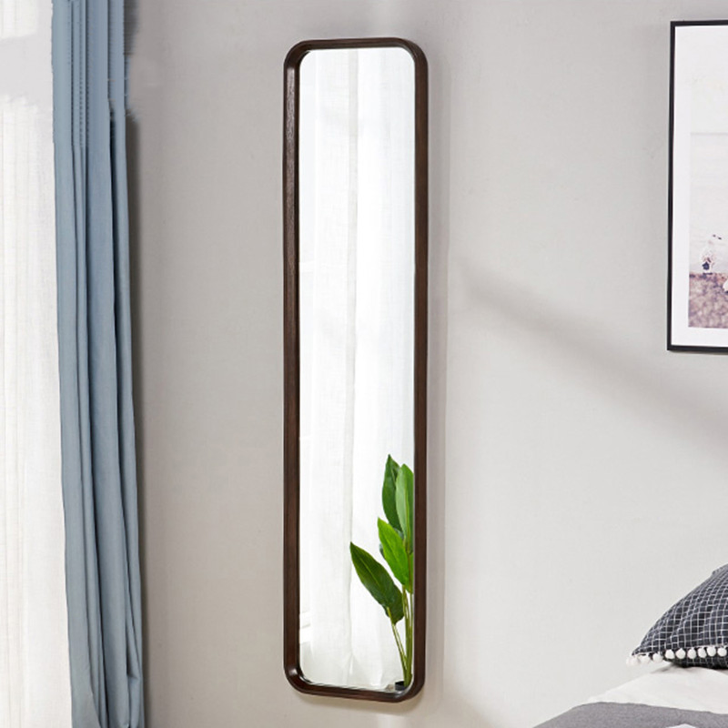 Simple Solid Wood Wall-Mounted Full-Length Mirror