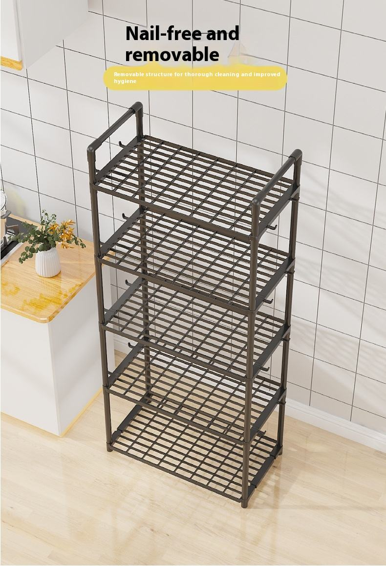 Пластиковая стеллажная система для хранения, 5 ярусов