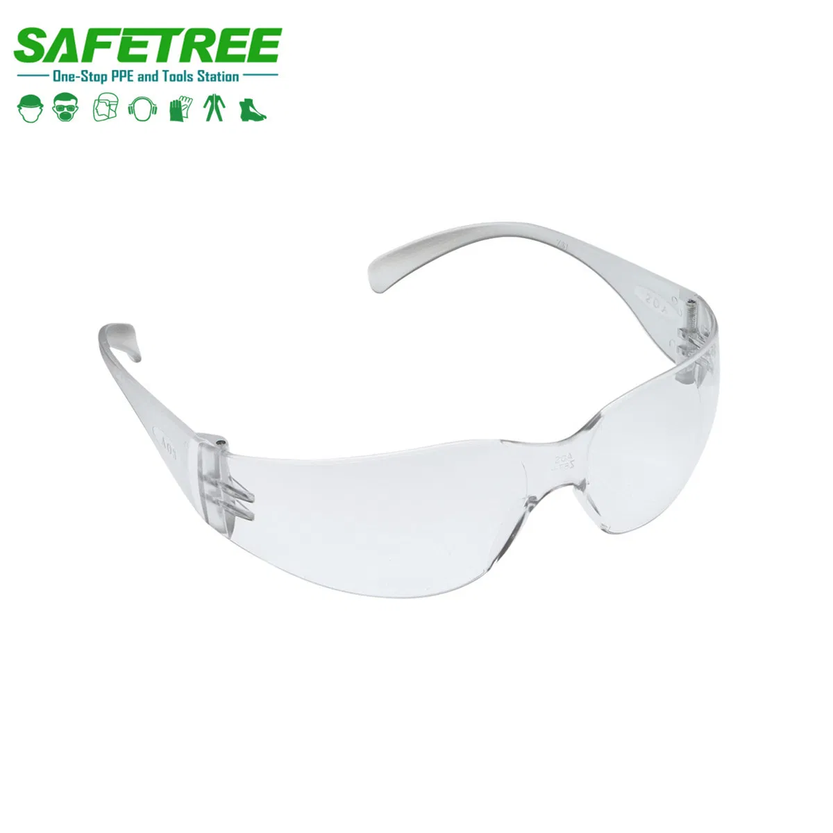Safetree CE En166f&ANSI Z87.1 Safety Spectacles Clear Color Eye Protection PPE Safety Glasses Gt2603