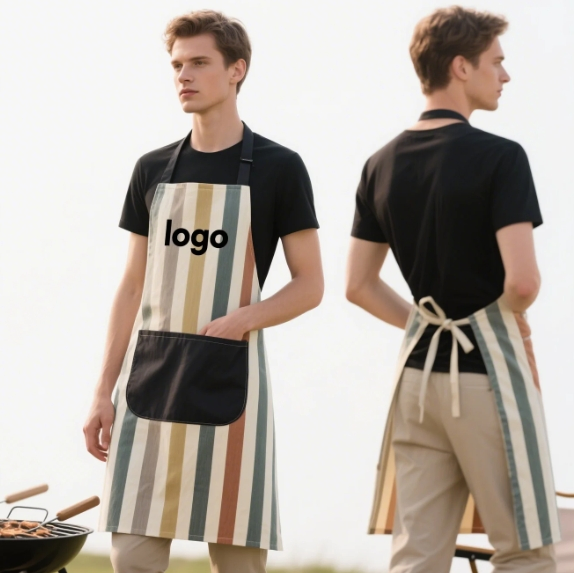 Women Men Denim Waterproof Aprons Kitchen Chef Apron Custom Logo Apron for Beauty Salon Hairdresser Barber Work