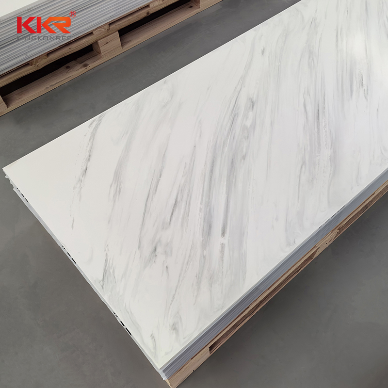 Factory Price Zero Silica Modified Acrylic 6-30mm Worktops Tabletop Solid Surface Sheet Marble Texture Artificial Engineered Stone Panel