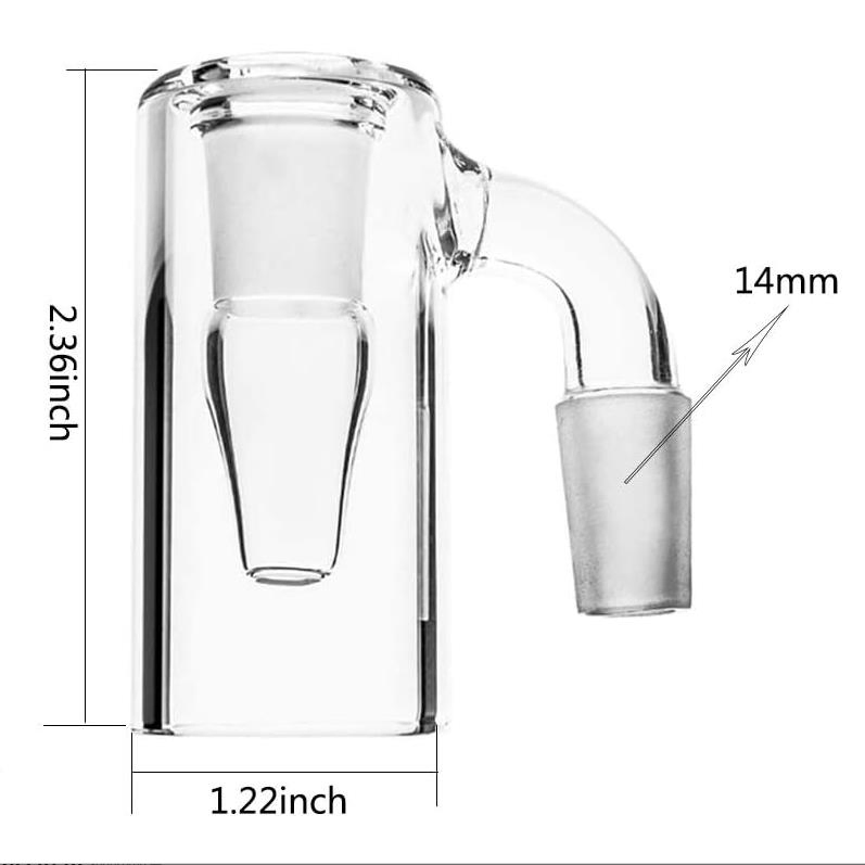 Can Be Reused 14mm Male Glass Ash Catcher Collector with Silicone Container Smoking Accessories