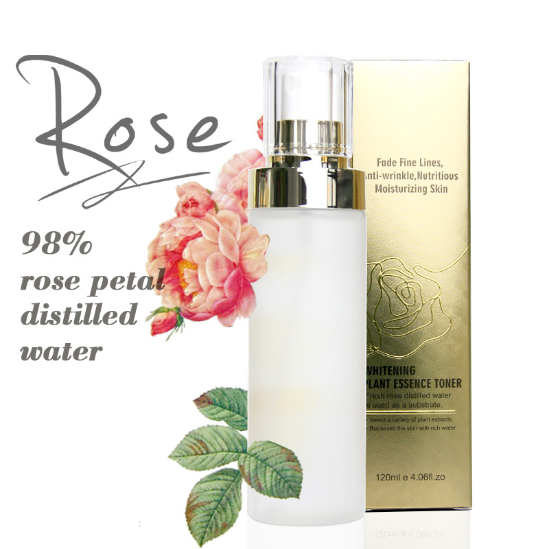 Vegan Anti-Wrinkle Moisturizing Skin Whitening Plant Essence Toner Rose Water Hydrating Facial Toner Mist