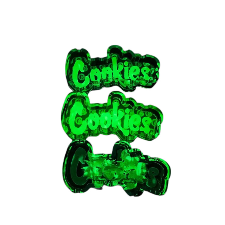 Cookies Shaped LED Ashtray Resin Material Cartoon Design Glow Ashtray