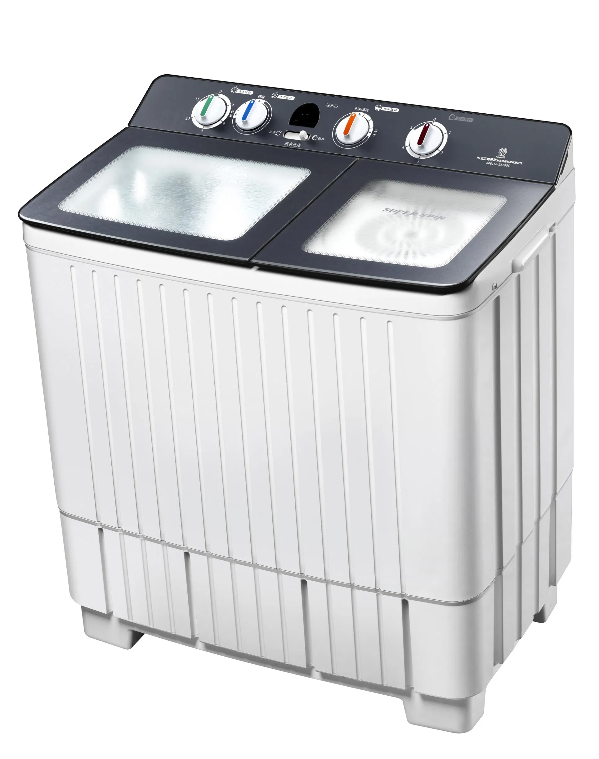 Wholesale Home 8kg Semi Automatic Twin Tub Tempered Glass Washing Machine with Washer and Dryer