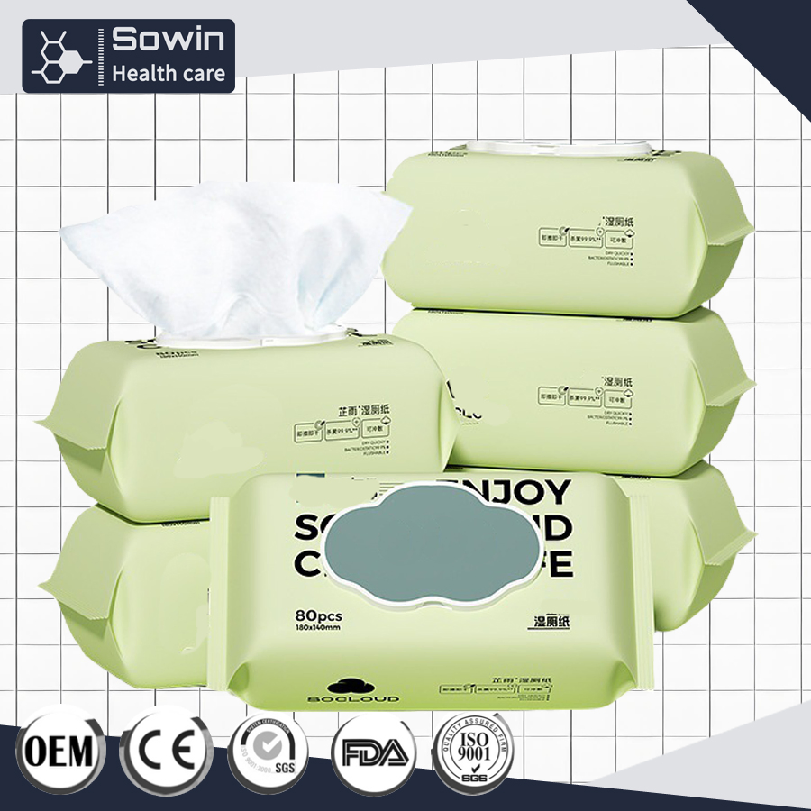 Biodegradable Flushable Wet Wipes for Men and Women's Intimate Area Care