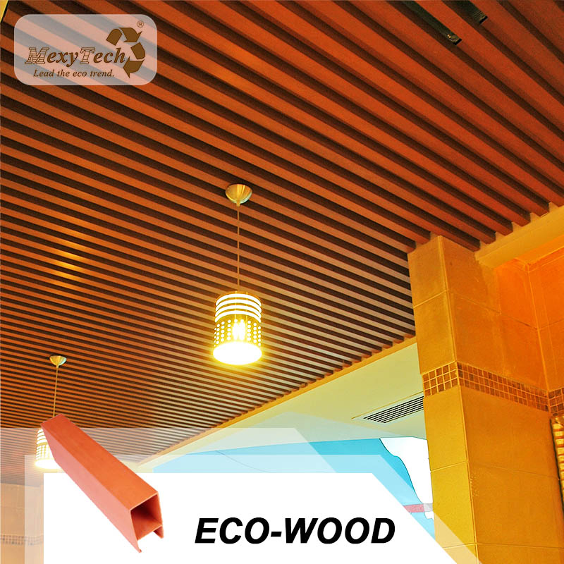 Foshan Factory Supply Fireproof Aluminum Tube PVC Eco Composite Wood Ceiling