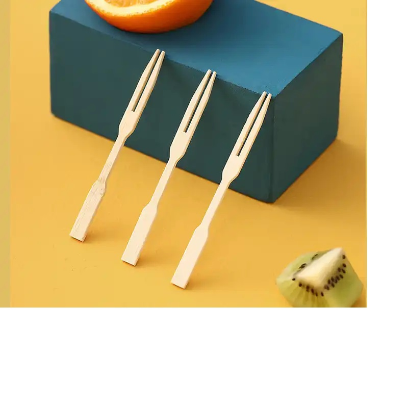 Free Sample Disposable Cake Dessert Salad Fork Buffet Bamboo