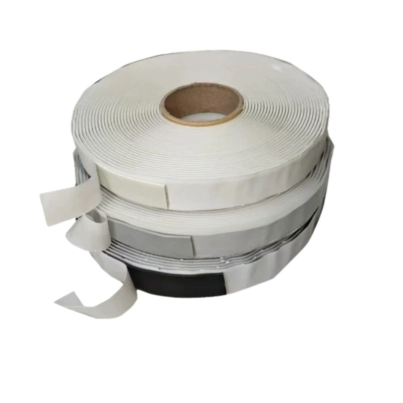 White Black Foam Core Butyl Tape 8mm High Power Butyl Waterproof Tape Super Strong Putty Tape for RV Windows, Metal Roofing