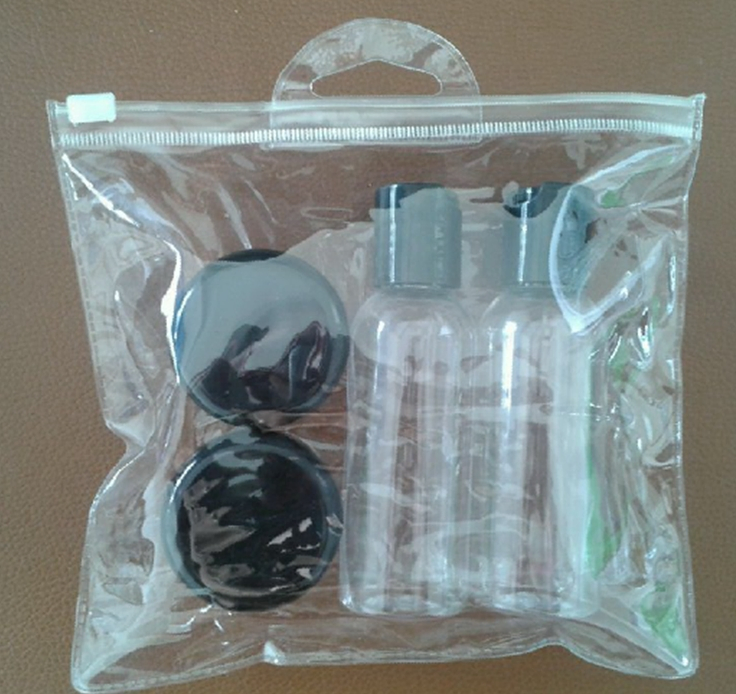 Promotional Gift Cosmetic Use 4PCS Travel Airport Bottle Set