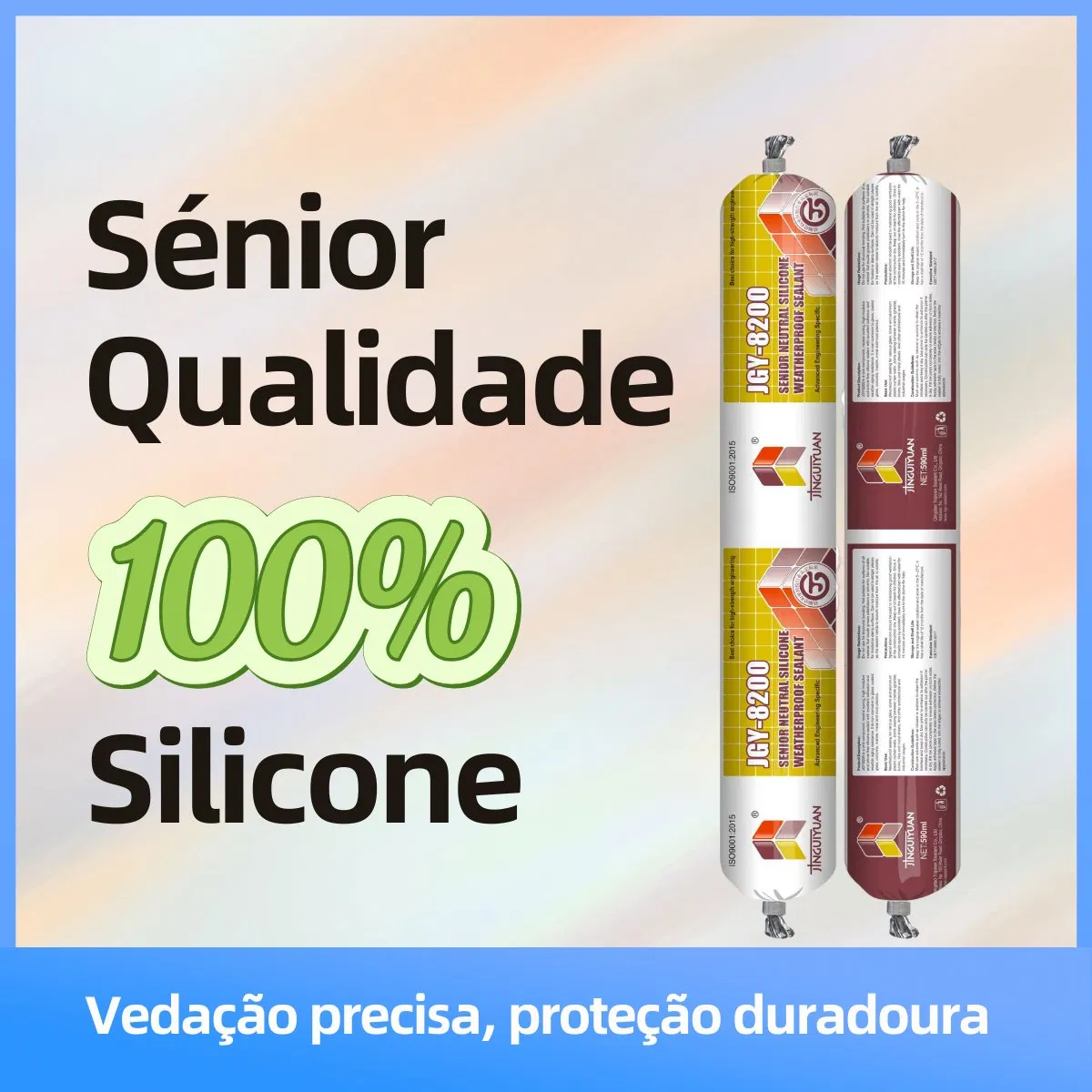Anti-UV Vidro Alta Performance Durabilidade Elasticidade Flexibilidade Silicone 590ml