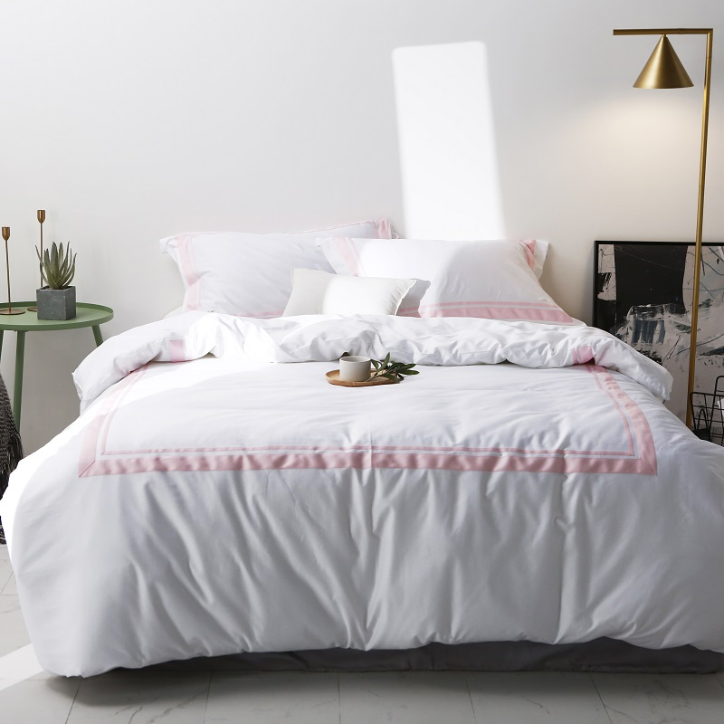 Home Use Luxury 100% Cotton Color Hotel Bedding Set (JRD173)