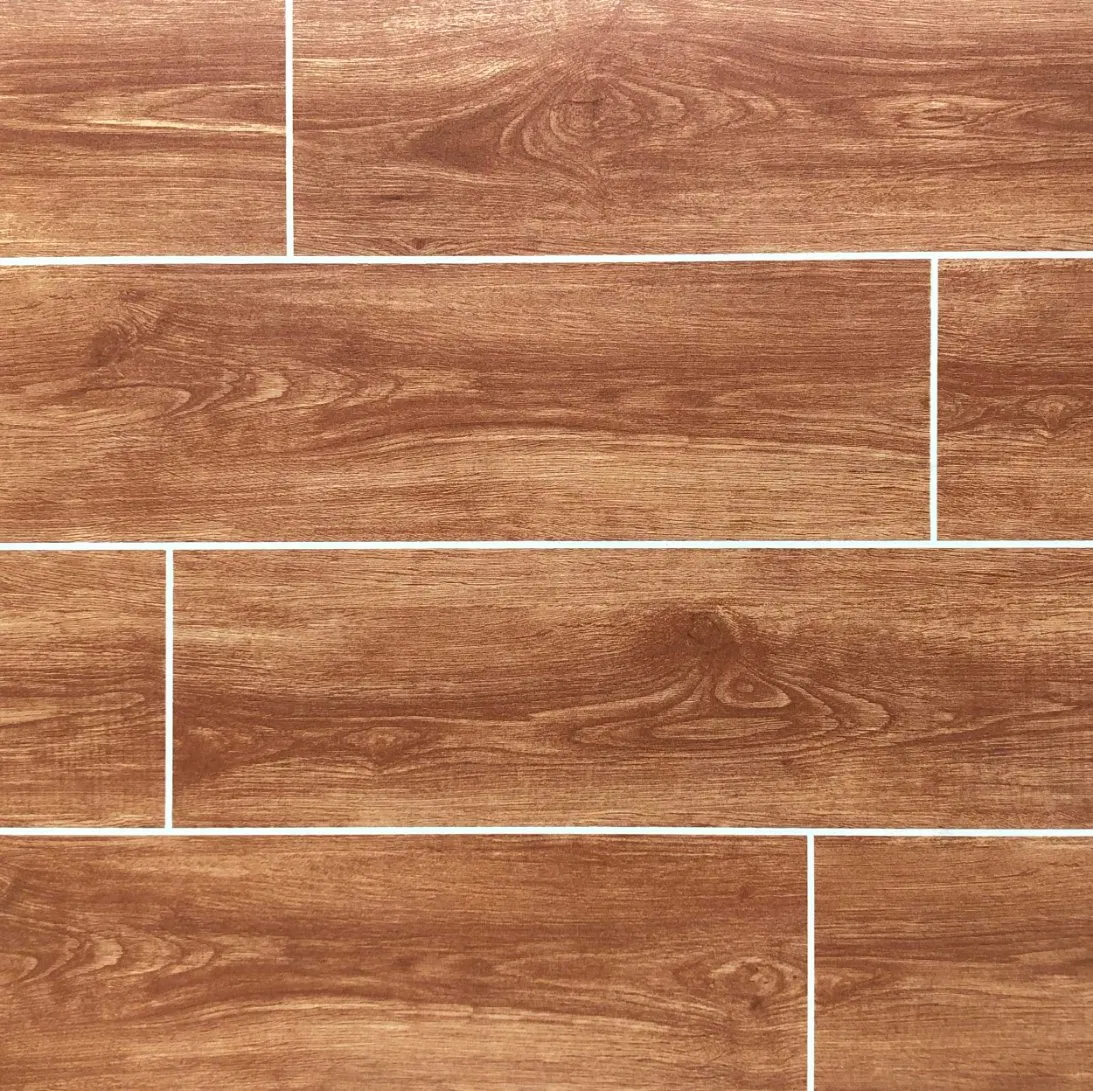 Stone Imitation Texture Porcelain Tiles Synthetic Palm Thatch Glossy Floor Pattern