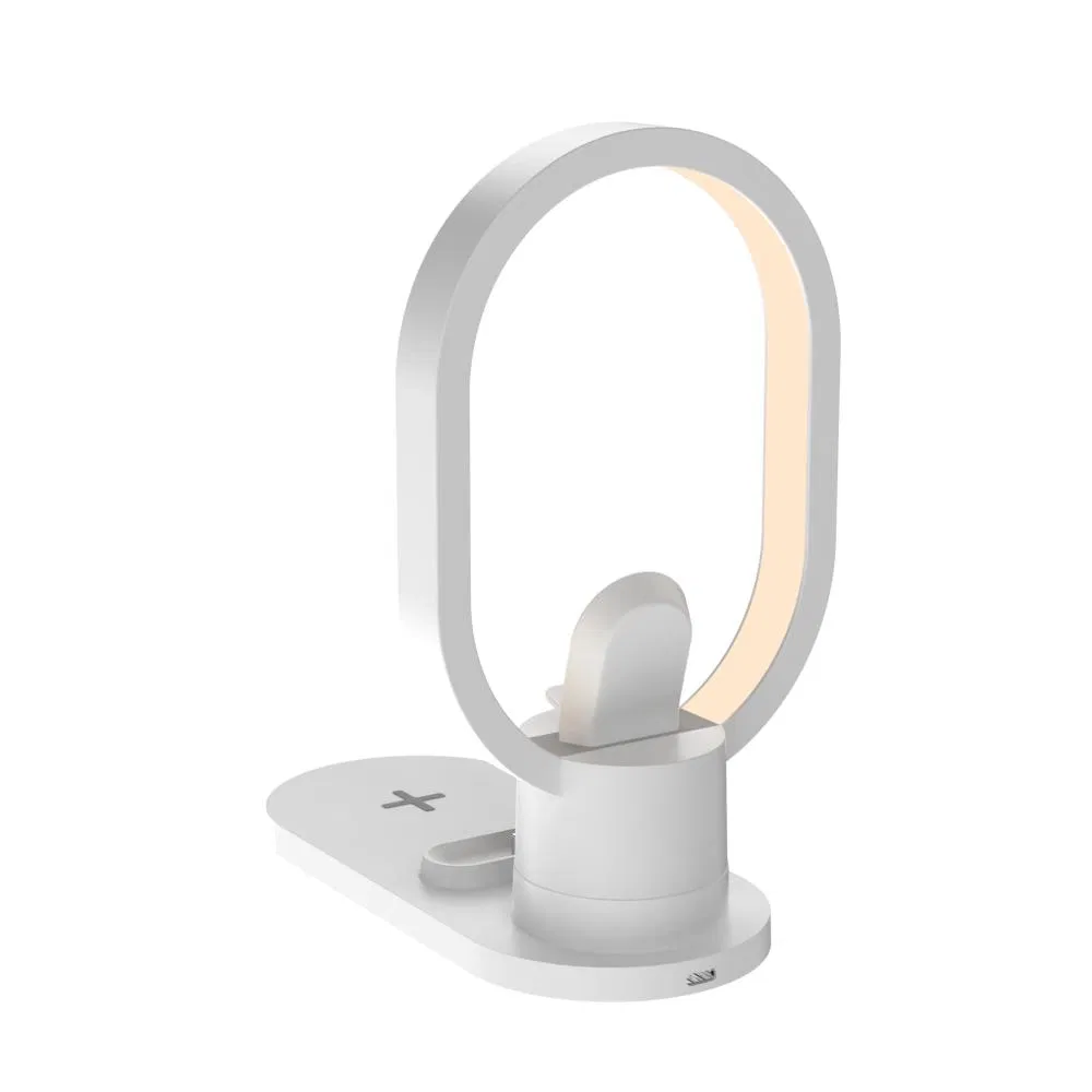 Multifunction Rotating LED Night Light Wireless Charger for Phone Wireless Charging 15W Fast Charging Type C Wireless Charger