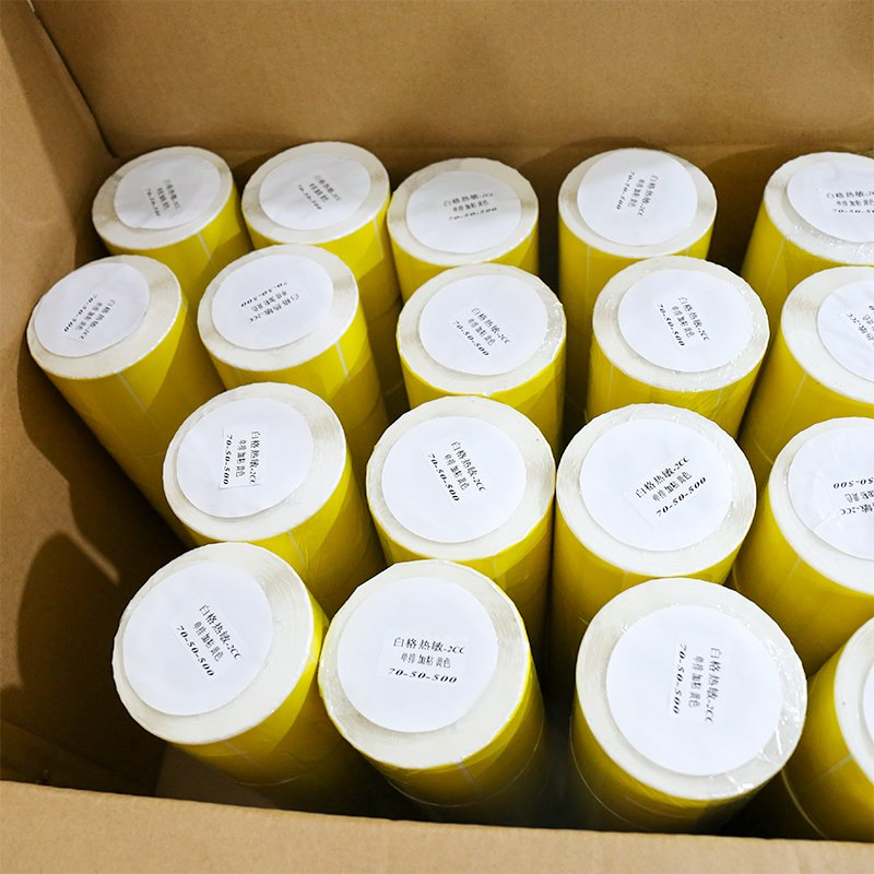 Large Roll Self-Adhesive Raw Material Dyed Top Direct Thermal Paper Self-Adhesive Label Sticker