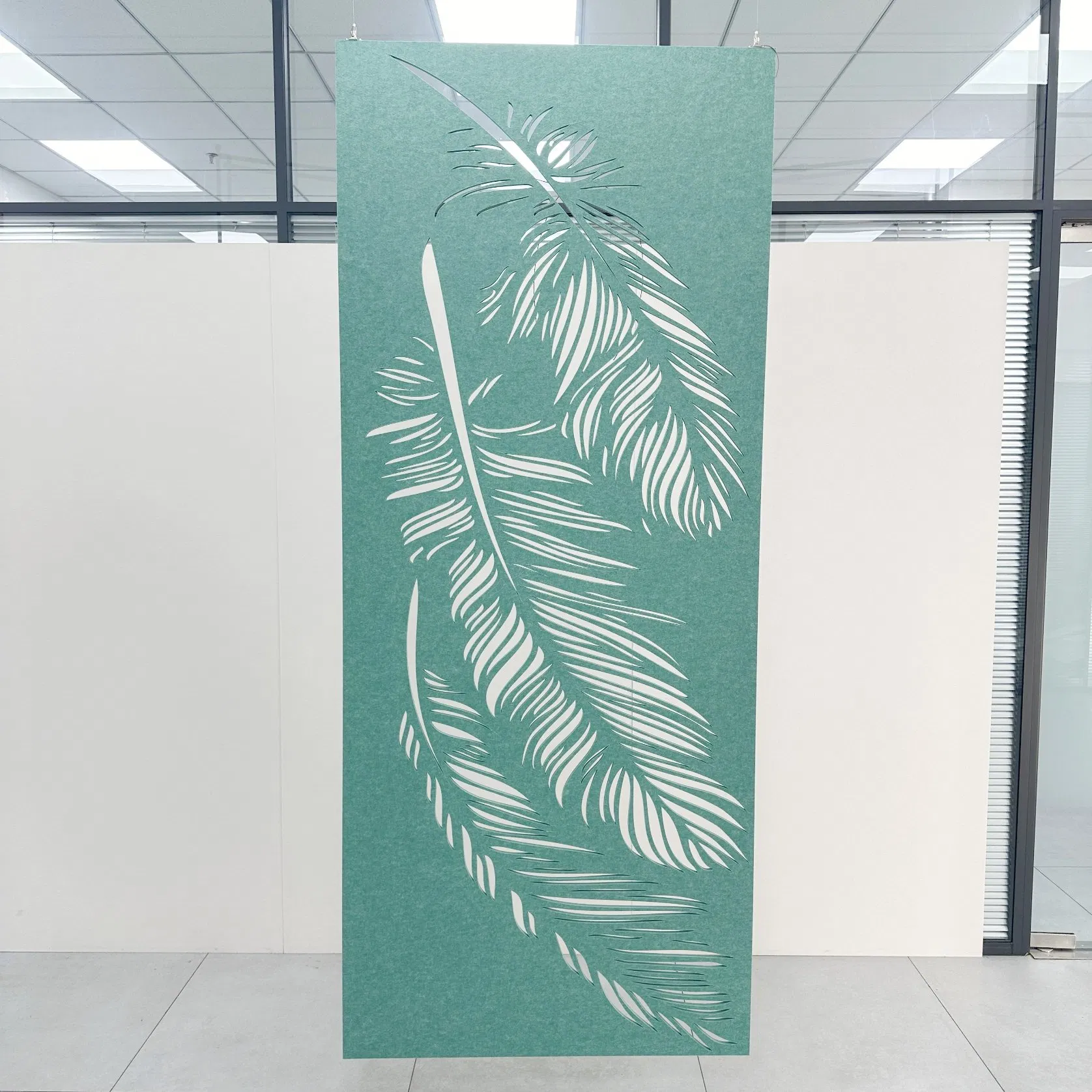 Eco Recycled Pet Material Felt Acoustic Soundproofing Panel Hanging Divider Screen Wall Partition for Office Hotel School Bulk Supplier