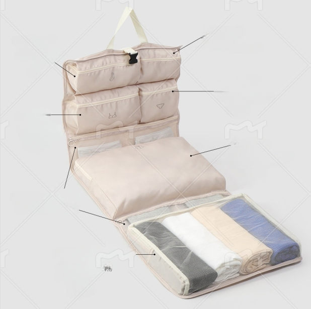 Portable Travel Organizer Bag for Clothes, Underwear, and Briefs - 10-in-1