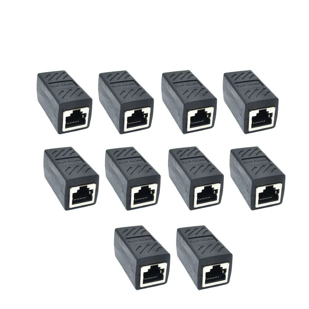 RJ45 Cat5/6/6A Female-to-Female Ethernet Cable Extender Coupler Connector Accessories Extender Connector