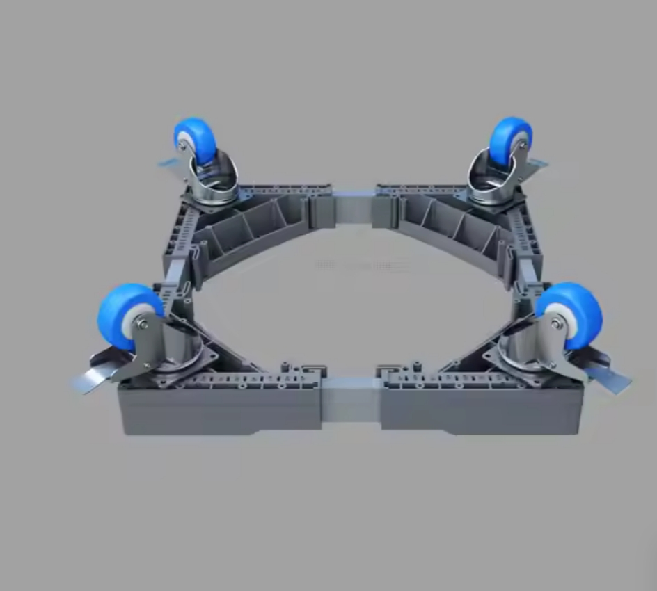 Custom Universal Trolley Multifunctional Movable Steel Base Pedestal Refrigerator Washing Machine Mobile Wheels Adjustable Stand