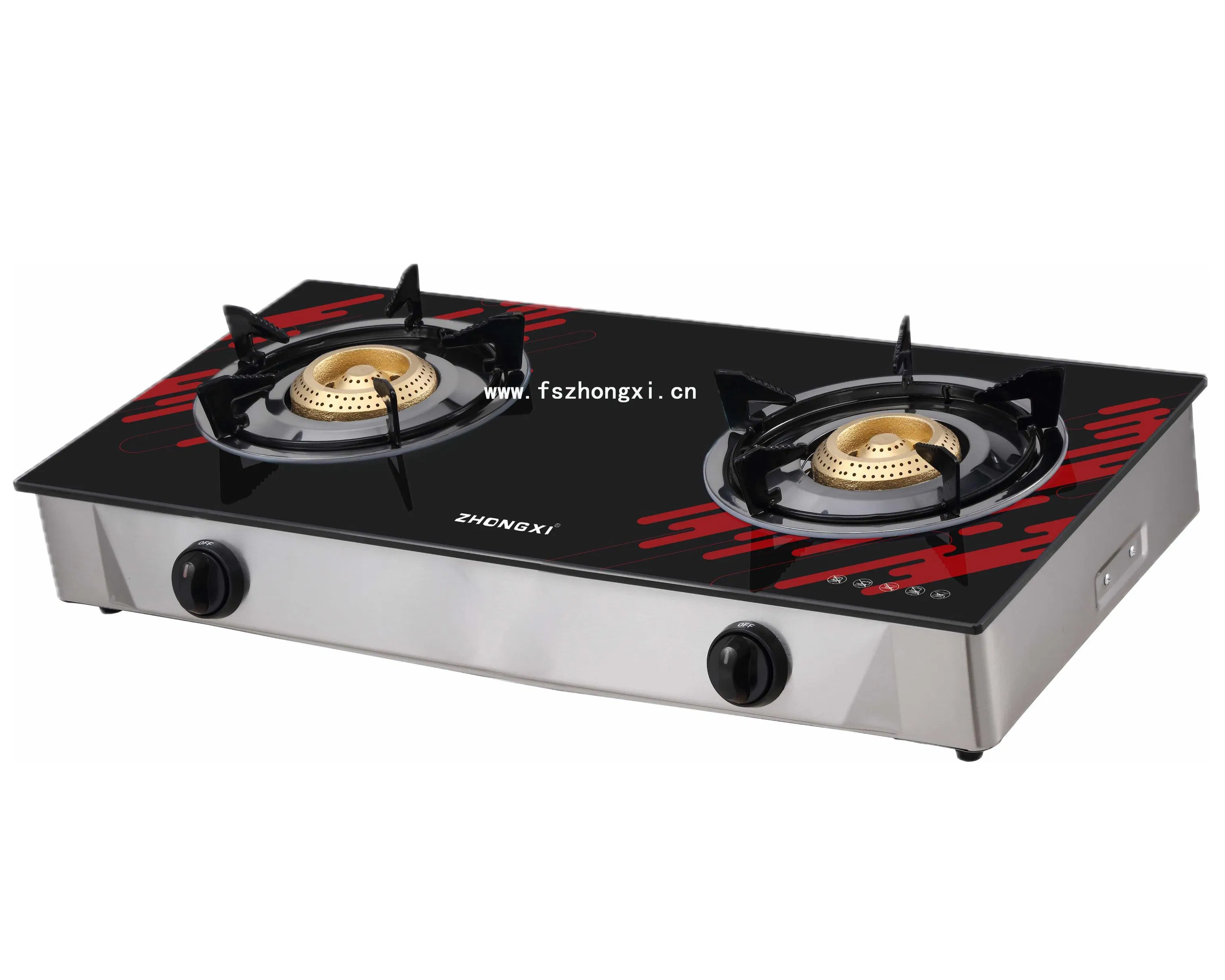 2 Burner Tempered Glass Gas Stove