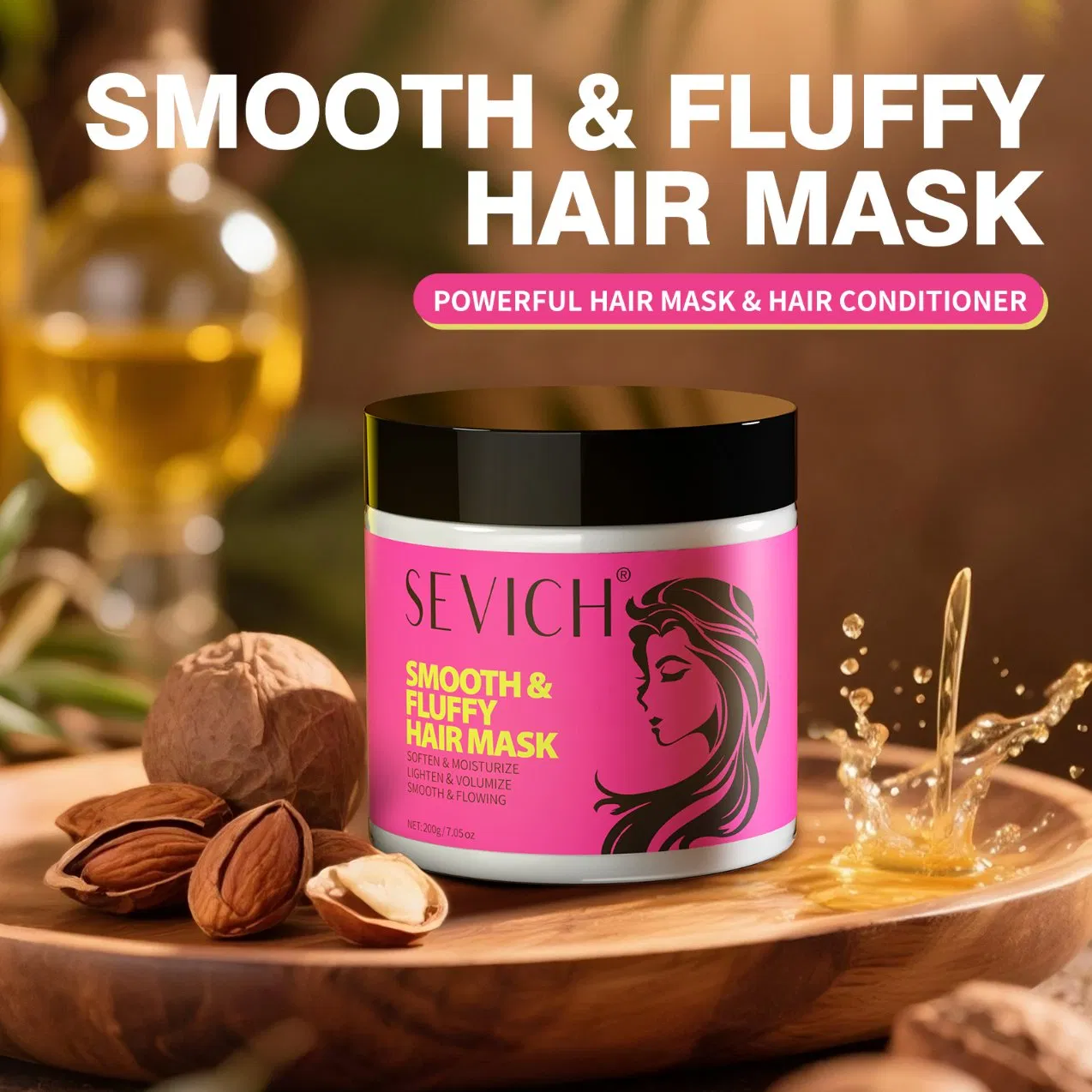 Professional Salon Keratin Herbal Smoothing and Repairing Hair Mask for Damaged Hair