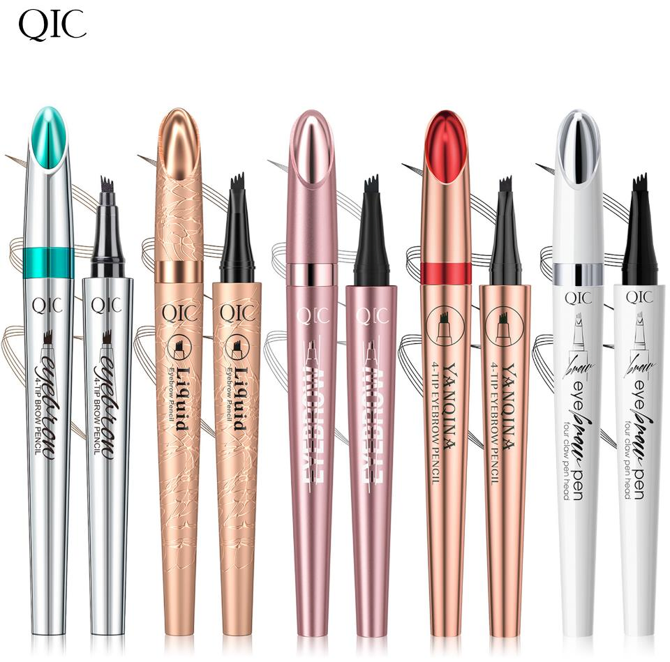 Online Wholesale and Retail Make up Four Prong Liquid Eyebrow Pencil Waterproof and Sweat Proof Liquid Eyebrow Pencil Magic Liquid Eyeliner Pen