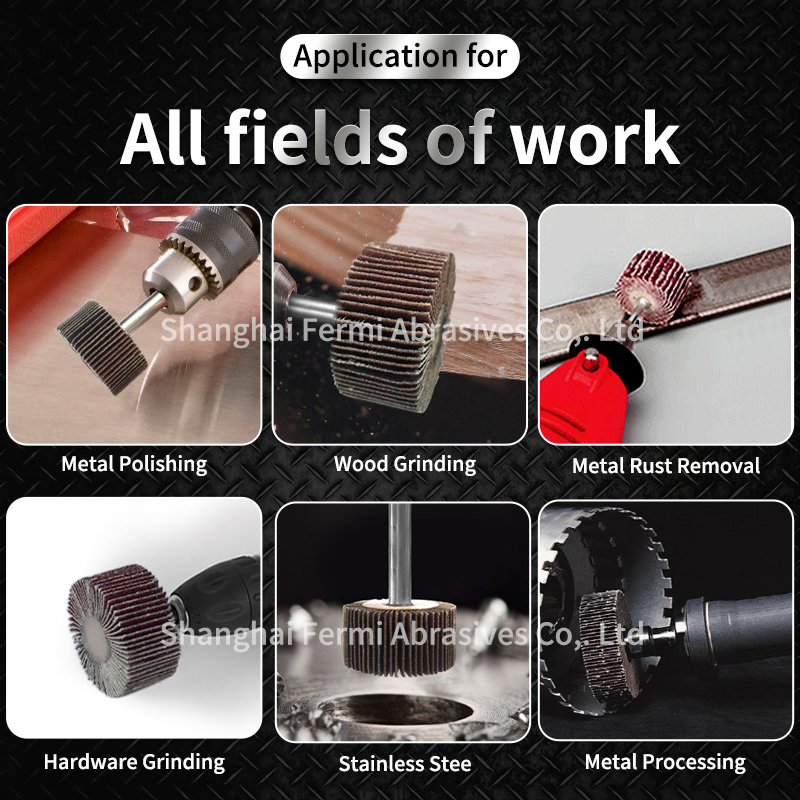 50*25*6mm, P60, Cotton Polishing Tools Abrasive Tools Flap Wheel for Metal