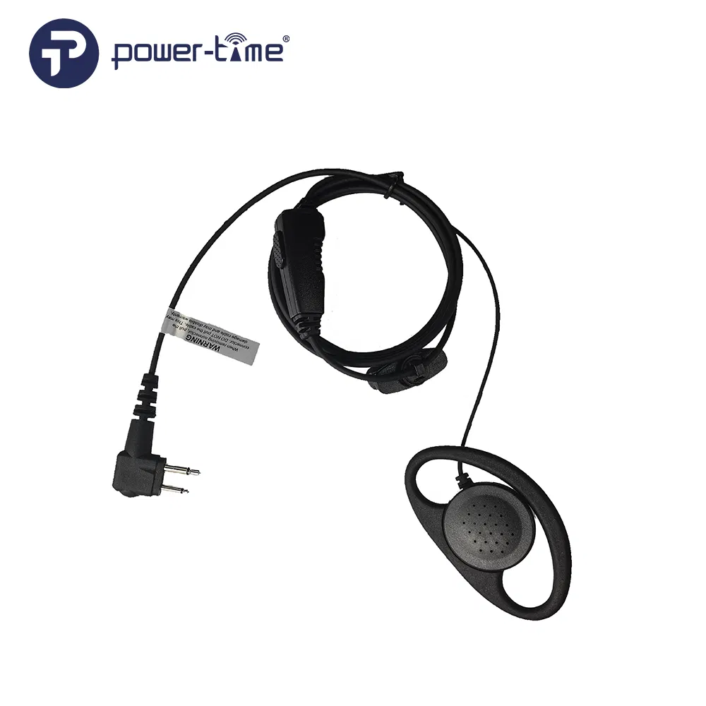 2 Pin D Shape Ear Hook Earphone with Lapel Ptt Two Way Radio Earpiece