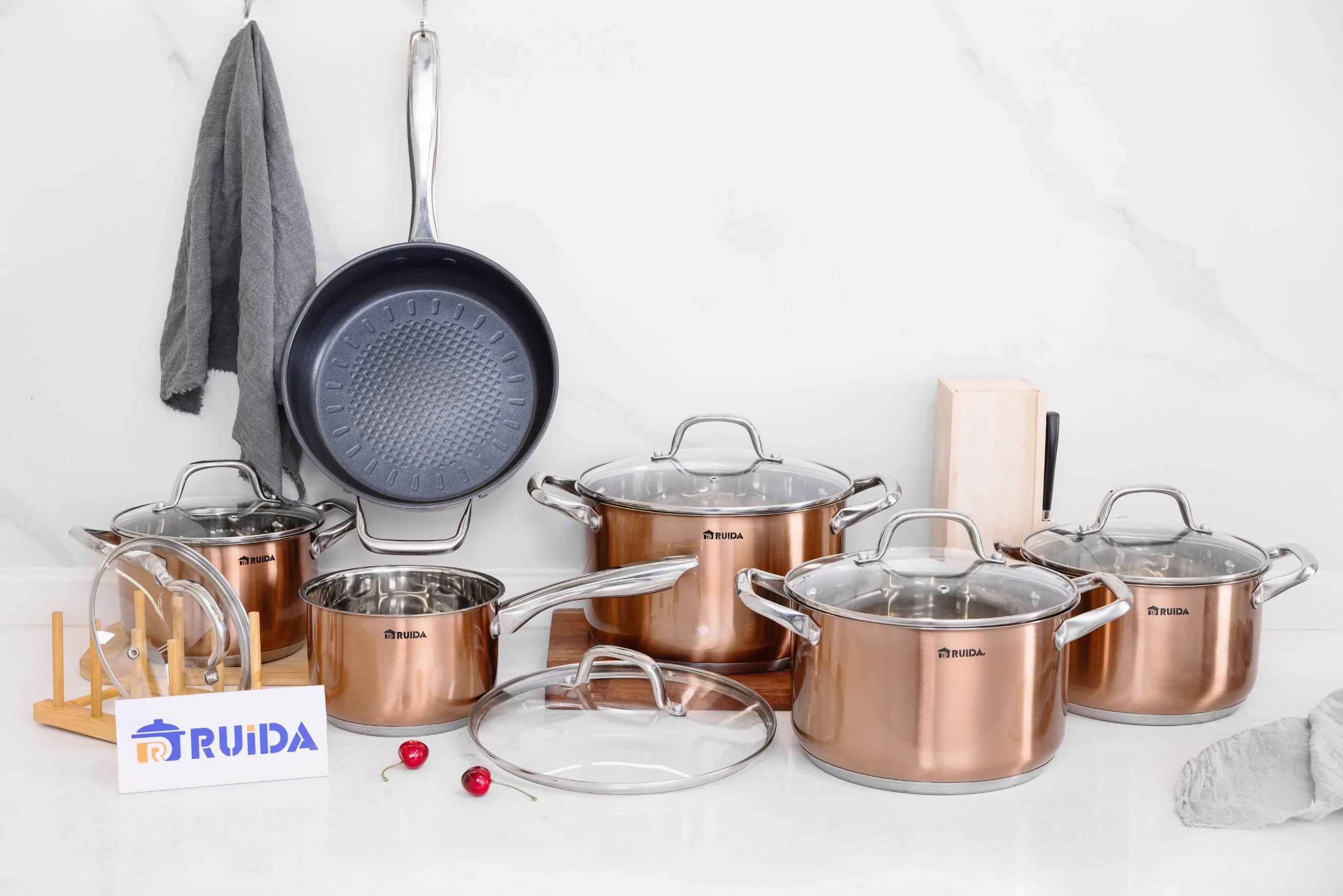 Nonstick Cookware Kitchenware Set 10/12PCS Stainless Steel Cookware Kitchen Utensils