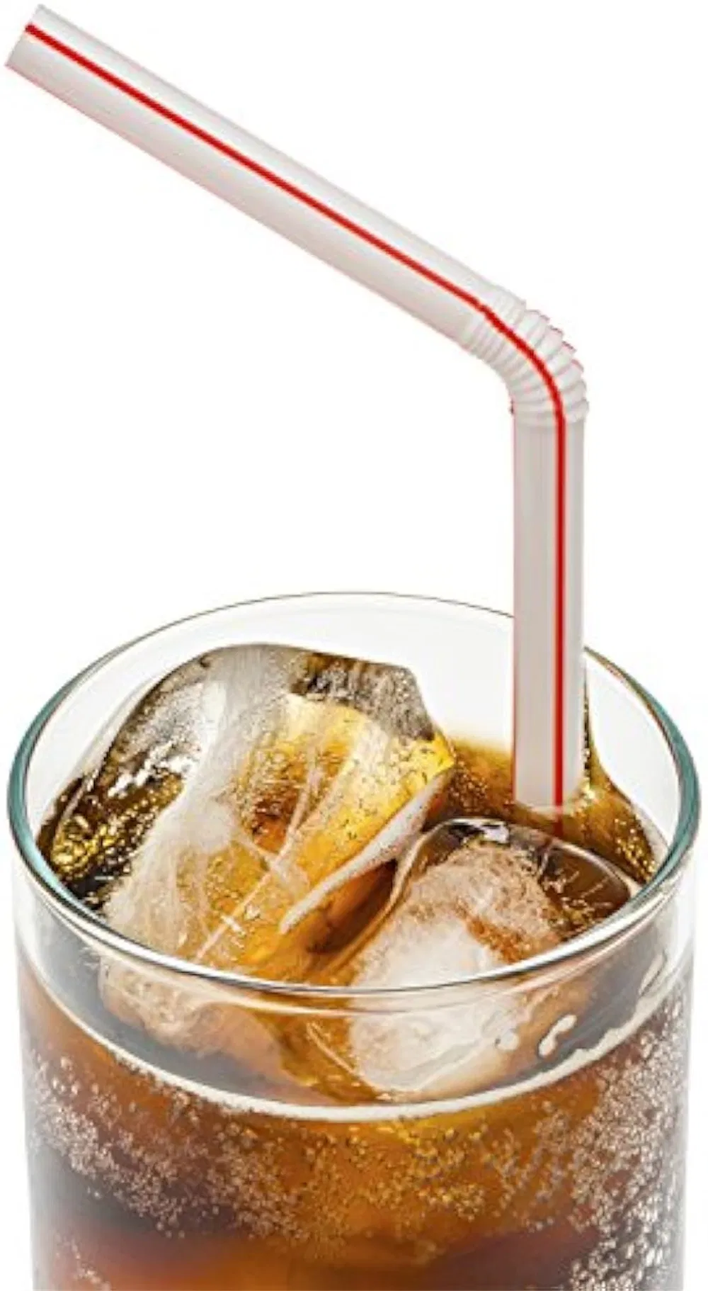 China Manufacturer Wholesale Biodegradable Disposable Plastic Popular 200PCS Flexible Stripe Drinking Straw for Supermarket and Party