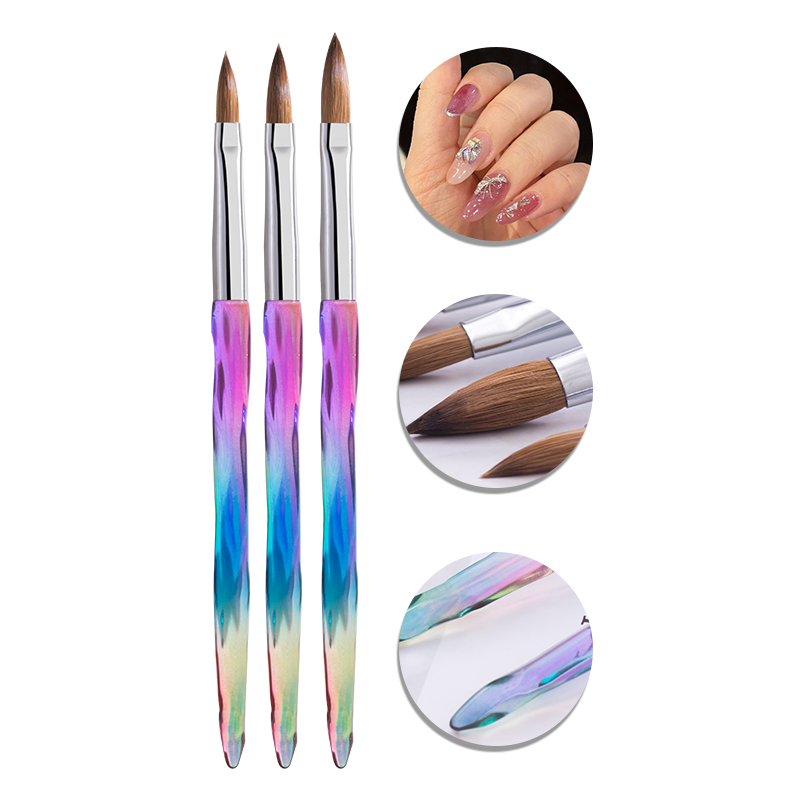 Guyo Gradient Color 100% Pincel Kolinsky Acrylic Brush for Nail Beauty