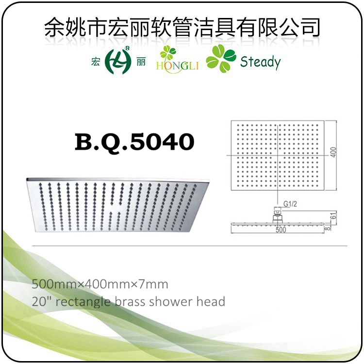 B. Q. 5040 Brass Shower Head