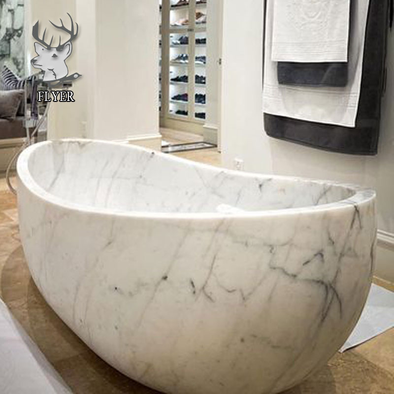 Мраморная ванна Carrara White