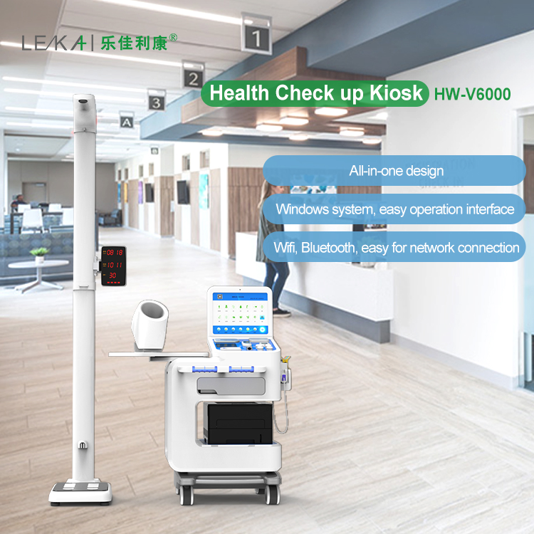 Hw-V6000 Full Body Health Check up Telemedicine Kiosk