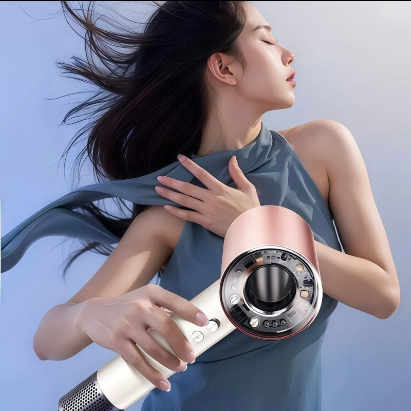 Portable High Velocity Hair Dryer HD16 Multi-Attachment Hair Styling Equipment