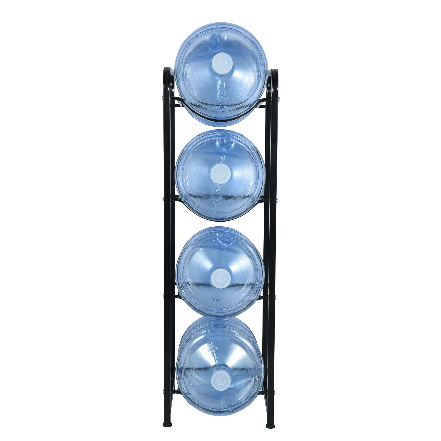 4 Tiers 5 Gallon Metal Water Bottle Holder Water Bottle Storage Rack