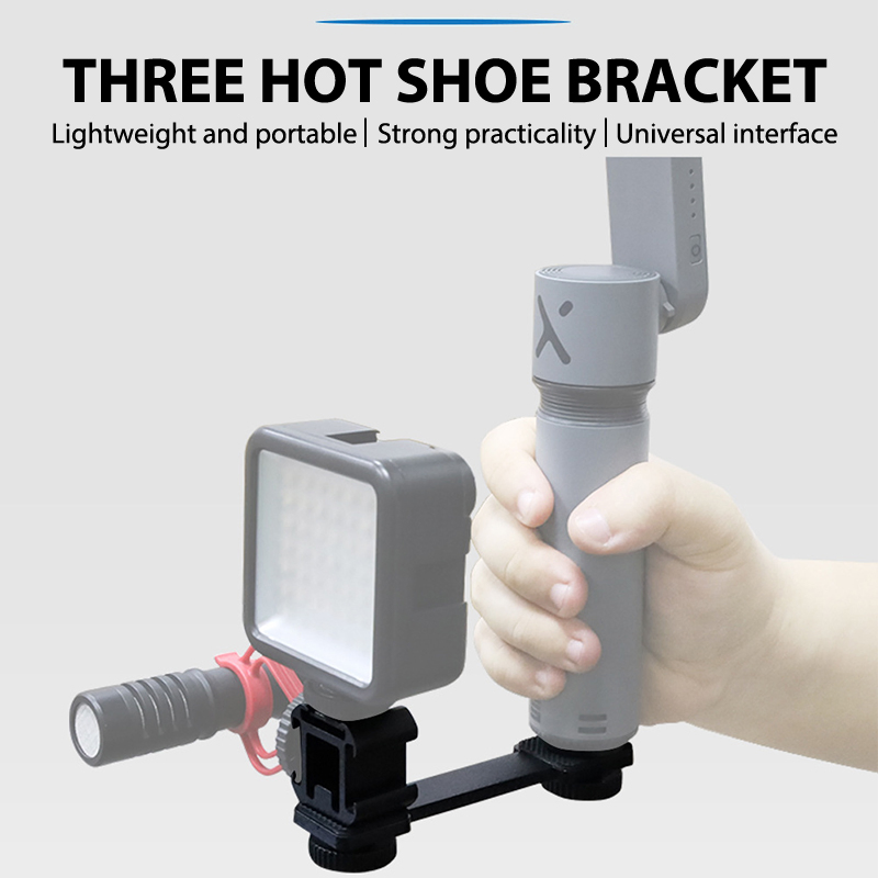 Bracket for Smooth Lightweight Portable Camera Mount Adapter with 1/4” Screw for Fill Light Handheld Gimbal Support Multi-Angle Adjustable