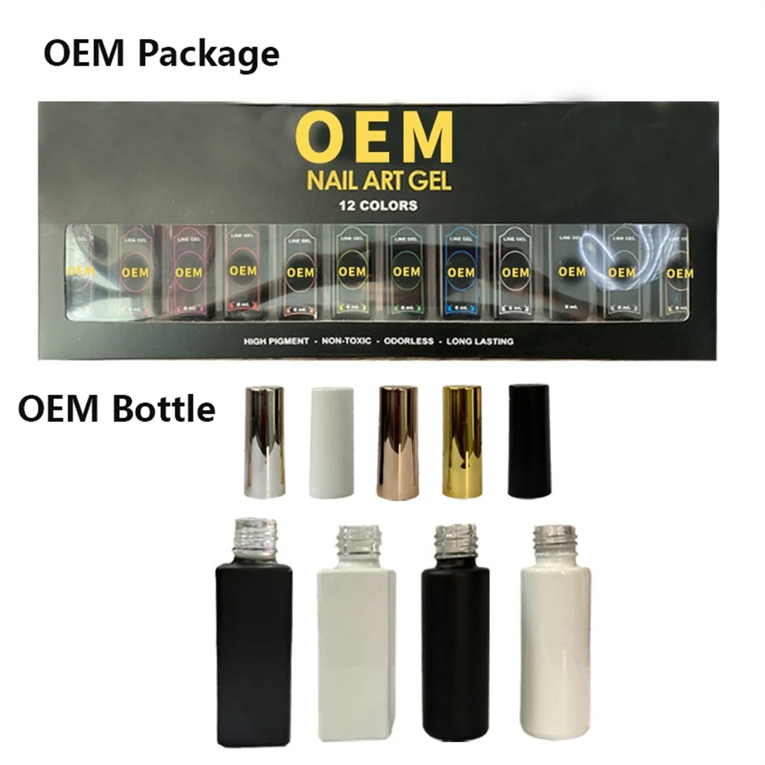 Nail Art Lacquers Beauty Salon Private Label Logo OEM Liner Gel Polish Nails Set Soak off Reflective Flash Glow in The Dark Painting Gel Polish Kit