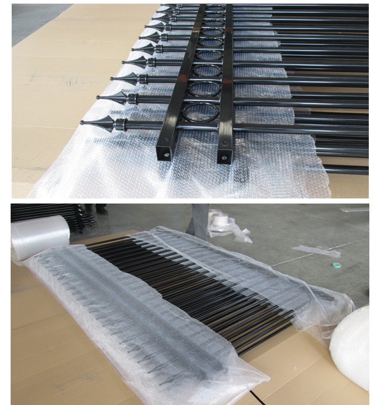 8FT Tall Tubular Steel Fencing and Driveway Gates Cheap Wrought Iron Metal Fence